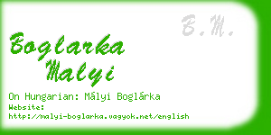 boglarka malyi business card