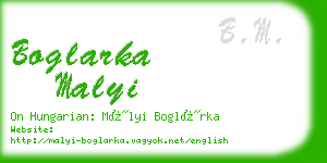 boglarka malyi business card